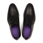 Perforated Contrast Interior Oxford // Black + Purple (Euro: 44)