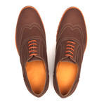 Nubuck Oxford Brogue // Brown + Orange (Euro: 43)