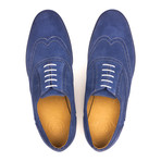 Suede Oxford Brogue // Blue + White (Euro: 46)