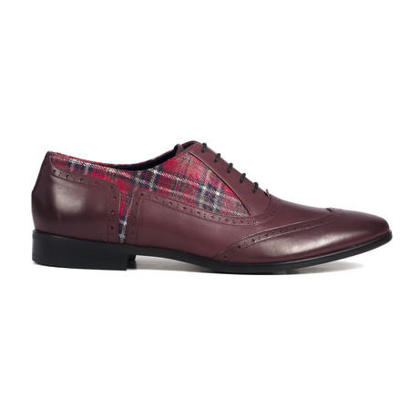 Oxford Brogue // Maroon Plaid (Euro: 40)