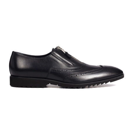 Zippered Brogue // Black (Euro: 40)