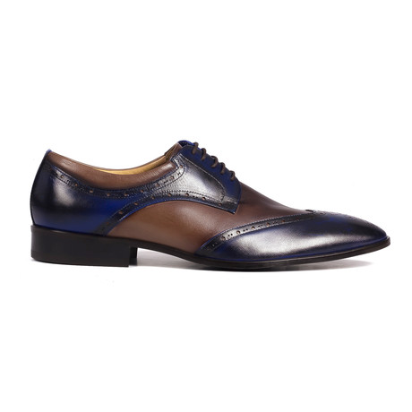 Two Tone Brogue // Navy Blue + Dark Brown (Euro: 40)