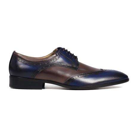 Two Tone Brogue // Navy Blue + Brown (Euro: 46)