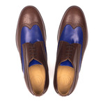 Two Tone Brogue // Brown + Cobalt Blue (Euro: 40)