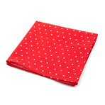 The Kris Kringle Pocket Square // Red + White