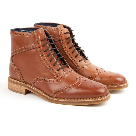 Lumb Lace-Up Oxford Brogue Boot // Tan (UK: 6)