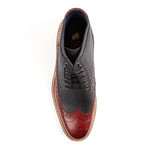 Townley Brogue Boot // Red + Black (UK: 9)