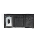 Silver Signature Passcase Wallet // Black