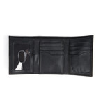 Emboss Tri-Fold Wallet // Black