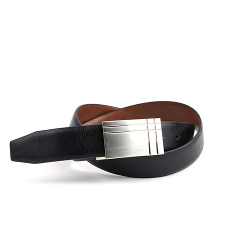 Reversible Dress Belt // Black + Brown (Size 32")