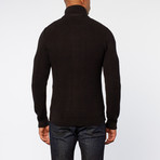 Truth Substance // Four Pocket Zip Up Knit Sweater // Black (L)