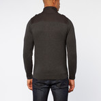 Truth Substance // Two Pocket Zip Up Knit Sweater // Charcoal (M)