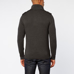 Truth Substance // Henley Knit Sweater // Charcoal (L)