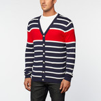 Loft 604 // Pure Cotton Stripes Cardigan (L)
