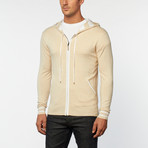 Cashmere Cotton Hooded Jacket // Beige (S)