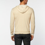 Cashmere Cotton Hooded Jacket // Beige (S)