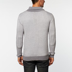 Cashmere Cotton Shawl Collar Pullover // Grey Melange (S)