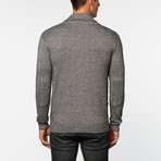 Cashmere Cotton Shawl Collar Cardigan // Black (L)