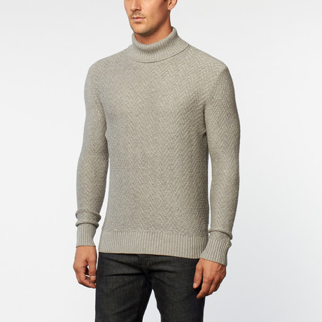Loft 604 // Cashmere Cotton Turtle Neck Sweater // Grey (S)