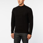Loft 604 // Australian Merino Wool Cowl Neck Pullover // Black (S)