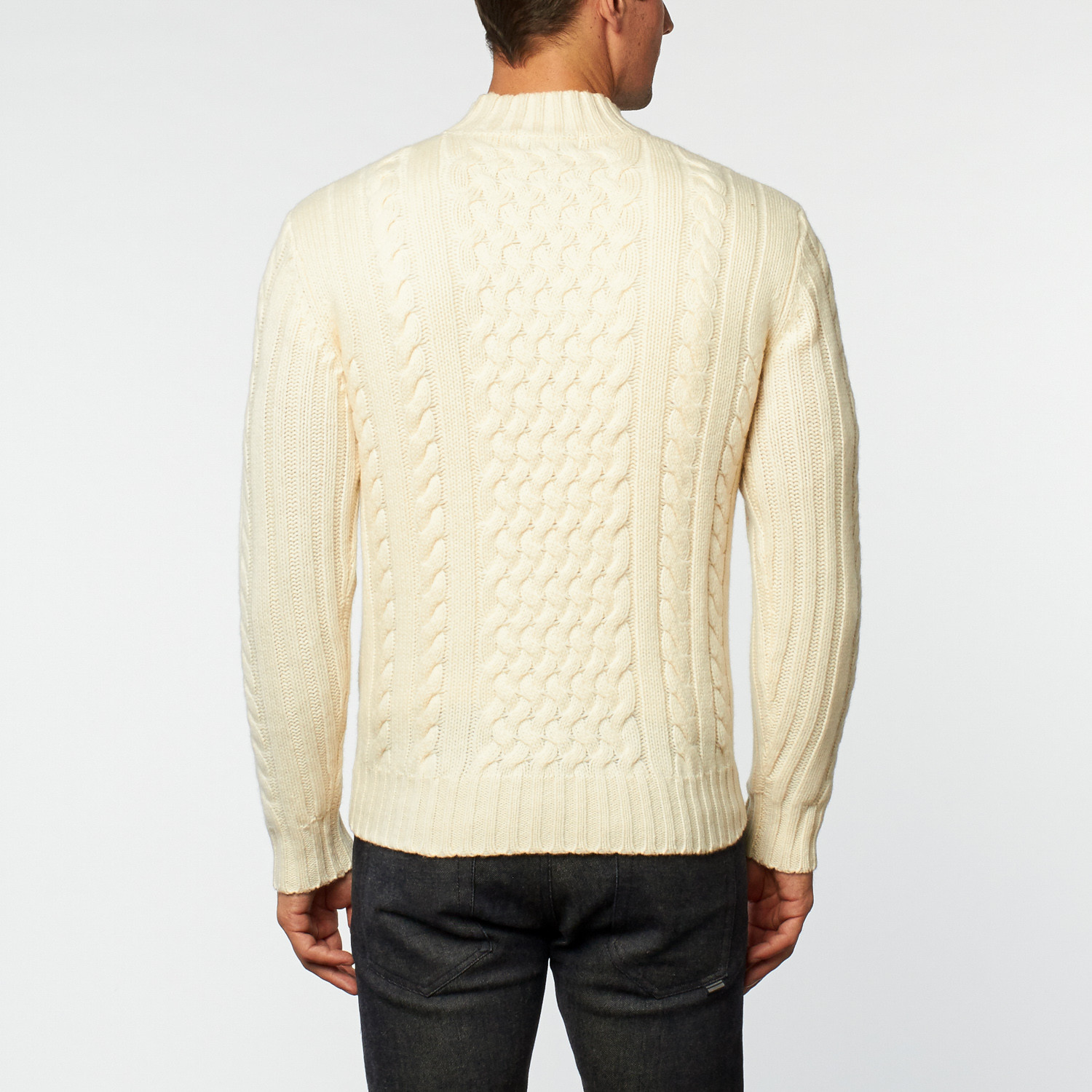 Loft 604 // Australian Merino Wool Cowl Neck Pullover // Ivory (XL ...