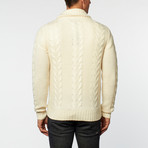 Australian Merino Wool Cable Cardigan // Ivory (S)