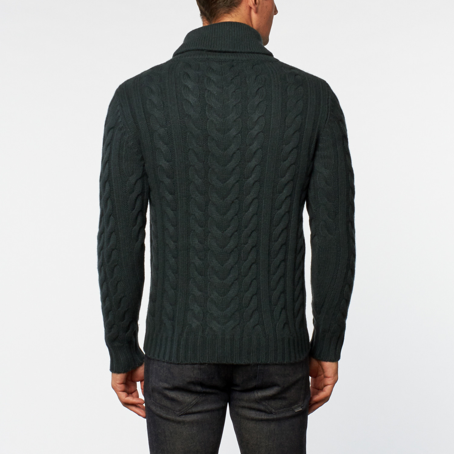 Australian Merino Wool Shawl Collar Pullover // Green (S) - loft 604 ...