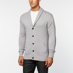 Loft 604 // Cashmere Cotton Shawl Collar Cardigan // Grey Melange (L)