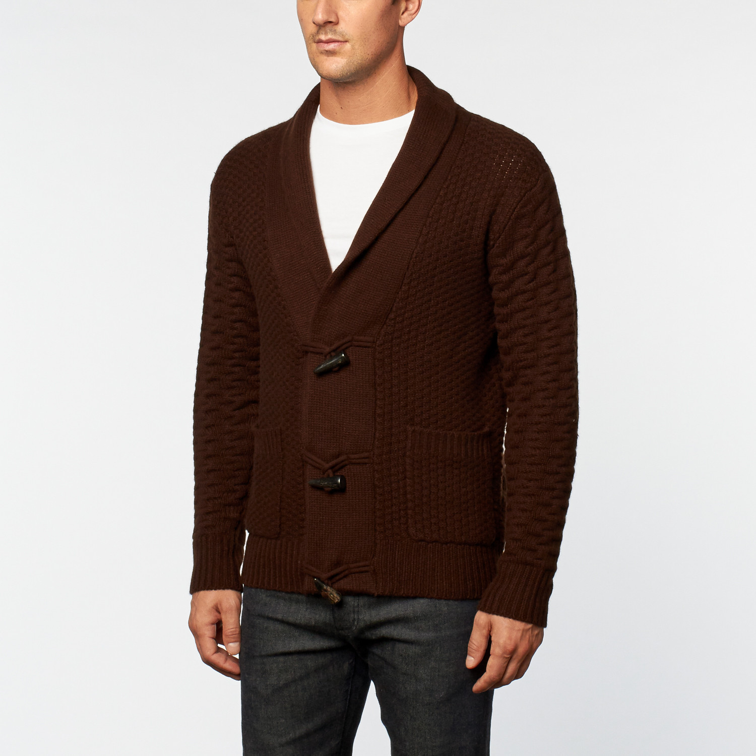 Italian Cashmere Honeycomb Cardigan // Brown (S) - Loft 604 - Touch of ...