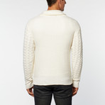 Loft 604 // Italian Cashmere Honeycomb Cardigan // Ivory (M)