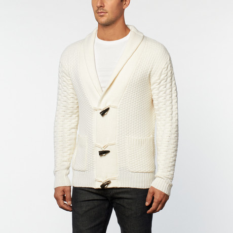 Loft 604 // Italian Cashmere Honeycomb Cardigan // Ivory (S)