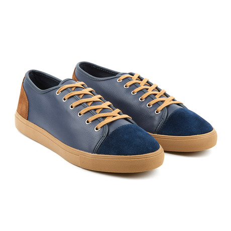 Denizen Leather + Suede Sneaker // Blue + Brown (US: 7)