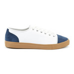 Denizen Leather + Suede Sneaker // White + Blue (US: 8)