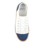Denizen Leather + Suede Sneaker // White + Blue (US: 8)