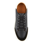 Eren Leather + Suede Sneaker // Black + White (US: 9)