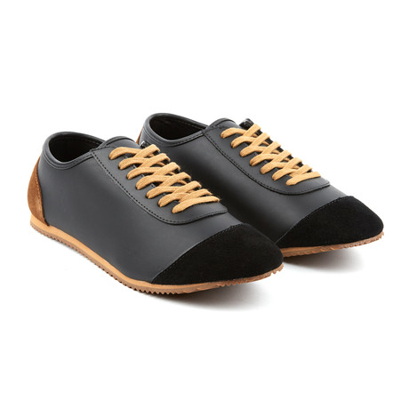 Quell Leather + Suede Sneaker // Black + Brown (US: 8)
