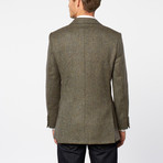 Ross Tweed Jacket // Blue + Green Herringbone (US: 36R)