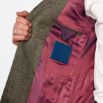 Ross Tweed Jacket // Blue + Green Herringbone (US: 36R)