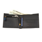 Johnny Brogue Bi-Fold Wallet // Black