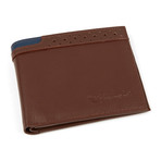 Johnny Brogue Bi-Fold Wallet // Brown