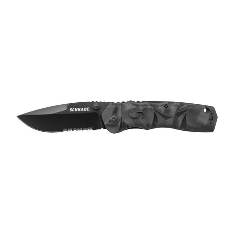 M.A.G.I.C. Dual Action Folding Knife + Serrated Edge // Black