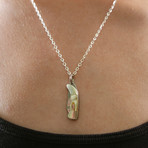 Mini Mother-Of-Pearl Pocketknife Pendant + Chain