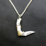 Mini Mother-Of-Pearl Pocketknife Pendant + Chain