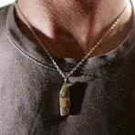 Mini Mother-Of-Pearl Pocketknife Pendant + Chain