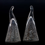 Bottoms Up Glass + Inox Bases // Set of 2