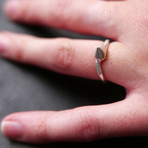 Thick Sterling Silver Spike Ring // Size 3