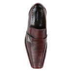 Crocodile Print Dress Loafer // Wine (US: 10.5)