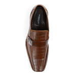 Crocodile Print Dress Loafer // Cognac (US: 11)