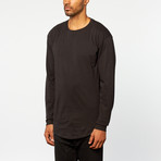 Tripp Long-Sleeve Oversized Baseball Tee // Black (S)