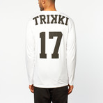 Strike Long-Sleeve Oversized Tee // White (L)